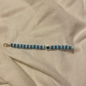 Handmade blue eye keychain